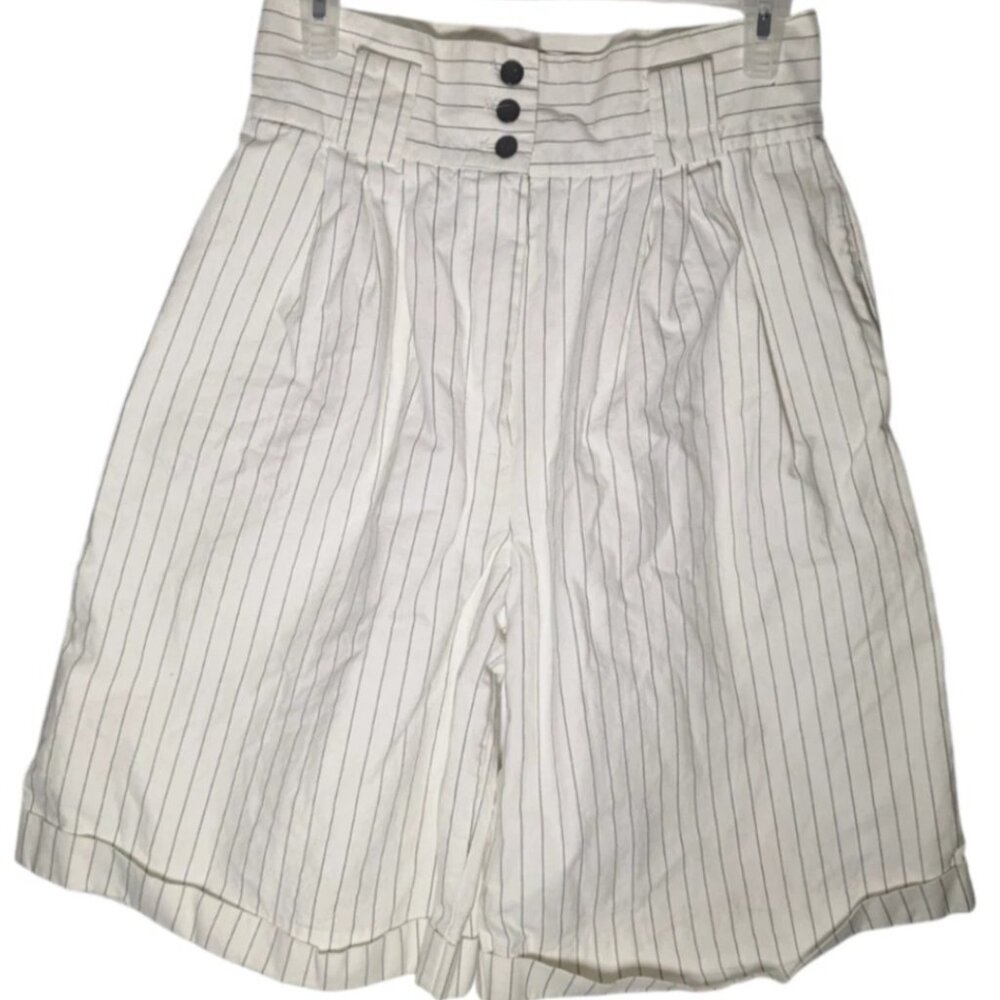 Vintage Striped Bermuda Shorts